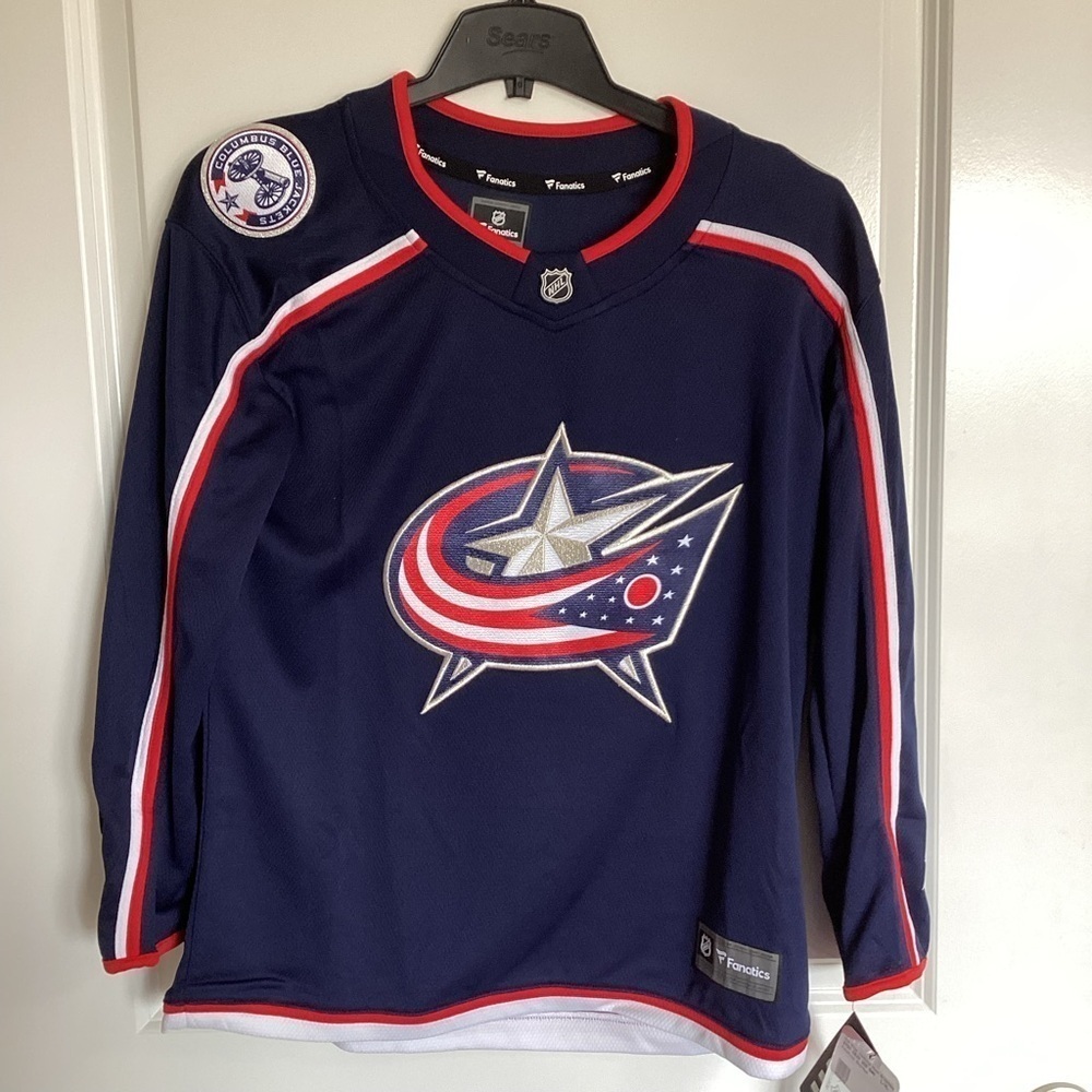 Columbus Blue Jackets Officially Licensed Fanatics YOUTH NHL Jersey L/XL